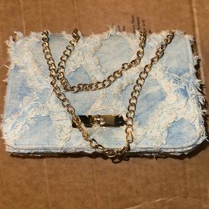 Denim chain bag